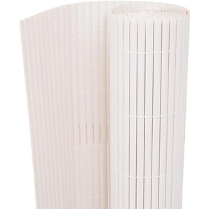 Gartenzaun Doppelseitig 90×500 cm Weiß