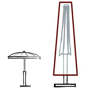 GARVIDA Schutzhülle für Sonnenschirme Ø 250 - 400 cm, braun, Polyestergewebe, 212 x 57/18 cm, mit Zugband 842317