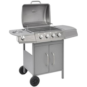 Gasgrill 4+1 Brenner Silbern