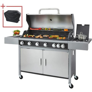 KONIFERA Gasgrill Livorno, BxTxH: 161,5x57x111 cm, mit Drehspieß. GRATIS-Zugabe: 1 Schutzhülle