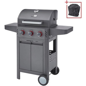 Gasgrill KONIFERA Salerno Grills Gr. B/H/T: 117 cm x 110 cm x 54 cm, schwarz Gasgrills BxTxH: 117x54x110 cm, mit Schutzhülle