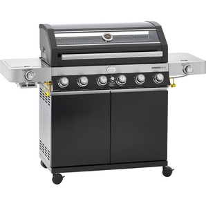 Gasgrill RÖSLE BBQ-Station VIDERO, 25527 Grills Gr. B/H/T: 157 cm x 117,5 cm x 57 cm, schwarz Gasgrills Grills G6-S Schwarz, 6 Brenner, extra PrimezoneSeitenbrenner, VARIO+