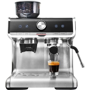 GASTROBACK Siebträgermaschine 42616 Design Espresso Barista Pro Kaffeemaschinen silberfarben (edelstahl design) Kaffeemaschinen