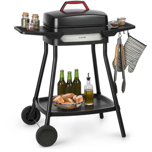 Gatsby Elektrogrill 2000W Antihaft-Grillfläche Seitentische schwarz - Klarstein