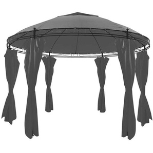 Gazebo mit Vorhängen Rund 3.5x2.7m