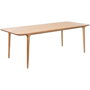 Massiver Esstisch 160 x 90 cm Braun/Eiche