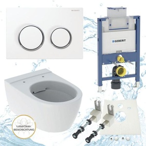 Geberit - Vorwandelement Omega 98 cm Icon wc spülrandlos wc Sitz Komplettset