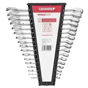 Gedore R09105017 Ratchet Spanner Set metric - 17 pieces