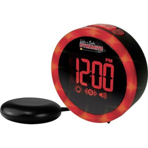 Geemarc - jwns-dynamiteblkvd Quarz Wecker Schwarz Alarmzeiten 1 usb Anschluss, Extra lauter Weckton