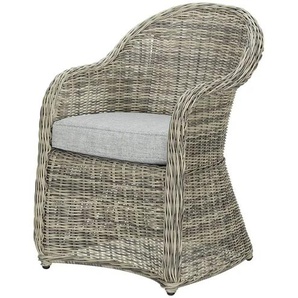 Geflecht-Gartensessel  Amrum ¦ grau ¦ Maße (cm): B: 62 H: 90,5 T: 72.5