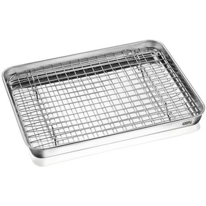 Gefu Backblech Variado, Silber, Metall, rechteckig, 24.5x2.5x31.5 cm, Backen, Backformen, Backbleche