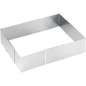Gefu Backrahmen Uno, Edelstahl, Metall, 30 cm Schubladen, rechteckig, 20x8.5x24 cm, Backen, Backformen, Obstkuchenformen