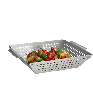 Gefu Grillschale BBQ - silber - Edelstahl - 28 cm - 7,5 cm | Möbel Kraft
