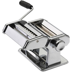 Gefu Nudelmaschine Pasta Perfetta, Edelstahl, Metall, 20x15x20 cm, verstellbare Teigdicke, Kurbelantrieb, rutschfester Sockel, hohe Tischklemme,