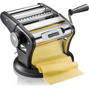 Nudelmaschine GEFU PASTA PERFETTA EXCEL Nudelmaschinen silberfarben (schwarz, silberfarben) Nudelmaschine Präzisionswalzen aus Leichtmetall für puren Pastageschmack, Edelstahl