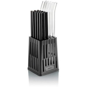 Gefu Trinkhalmspülkorb, Schwarz, Kunststoff, 7.7x11x7.7 cm, wiederverwendbar, Essen & Trinken, Barausstattung
