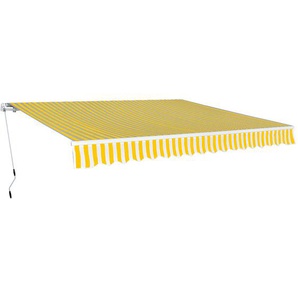 Gelenkarmmarkise 400 cm Gelb/Weiß