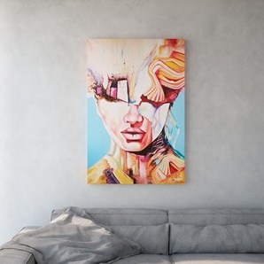 Gemälde Expression Mehrfarbig 100x140 cm Acryl auf Leinwand, Dekoartikel