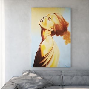 Gemälde Young Woman 100x140 cm Mehrfarbig Acryl auf Leinwand, Dekoartikel