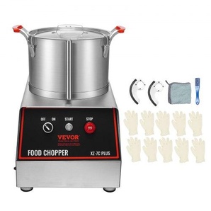 Gemüseschneider Elektrischer Obstschneider 750 W, Gemüse Schneiden 7,71 L Edelstahl Multischneider für Obst und Gemüse, Hotels, Salatläden, Snackbars Küchengeräte Maschinen mit Druckknöpfen AJSQSJ6L840WYONKEV2
