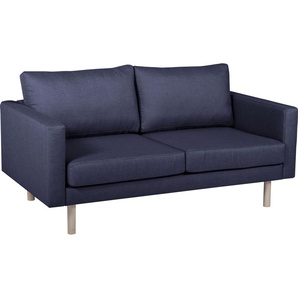 2-Sitzer GEPADE Sofas Gr. B/H/T: 160 cm x 80 cm x 87 cm, Flachgewebe, blau (navy) 2-Sitzer Sofas
