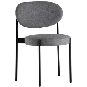 Gepolsterter Stuhl Series 430 textil grau / stapelbar - Stoff & Metall - Verpan - Grau