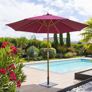 Gerader Sonnenschirm TINAEI Bordeaux 3 m - Olefin, FSC®-zertifizierter Bambus Hespéride