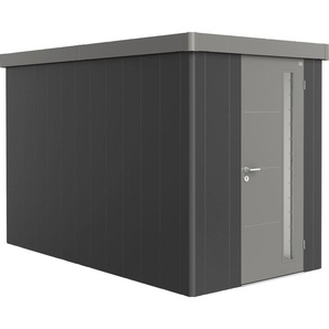 Gerätehaus BIOHORT Neo 4A Variante 3.2 Gerätehäuser grau (dunkelgrau) Gartenhäuser aus Metall