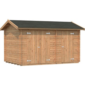 Gerätehaus PALMAKO Jari Gerätehäuser braun (hellbraun) Geräteschuppen hellbraun