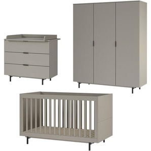 GERMANIA Babymöbel-Set Tomino, (Set, 4-tlg), modernes Design, mitwachsendes Komplett-Set mit großem Schrank