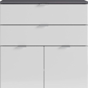 Badkommode GERMANIA GW-Mauresa Sideboards Gr. B/H/T: 60 cm x 97 cm x 34 cm, 2, weiß (graphit, hochglanz) Badmöbelserien Sideboards