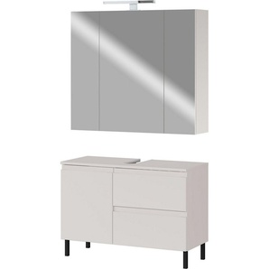 GERMANIA Badmöbel-Set Scantic, (2-St), mehrteiliges Set mit großem Waschbeckenunterschrank