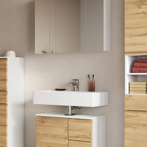 GERMANIA Badmöbel-Set Torrance, (2-St), Waschbecken-Unterschrank und Spiegelschrank mit Beleuchtung