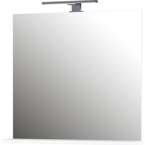 GERMANIA Badspiegel Scantic / Pescara, Breite 76 cm, mit Ablage, LED Beleuchtung, Spiegel