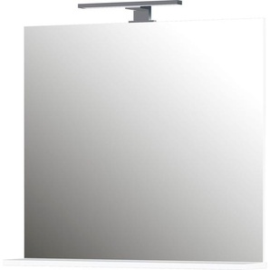 Badspiegel GERMANIA Scantic / Pescara Spiegel Gr. B/H/T: 76 cm x 75 cm x 15 cm, weiß Badspiegel Spiegel Breite 76 cm, mit Ablage, LED Beleuchtung,
