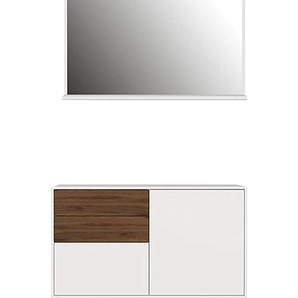 Garderoben-Set GERMANIA GW-Madeo Kastenmöbel-Sets braun (kaschmir, nussbaum) Garderoben-Sets