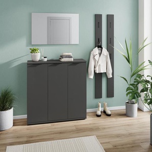GERMANIA Garderoben-Set Stanton, (2-St), Garderoben-Set bestehend aus 1 Schuhschrank und 1 Spiegel