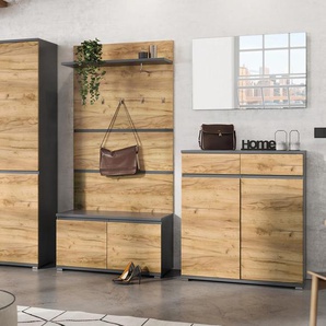 Garderobenpaneel »Lissabon« - braun - Holz -