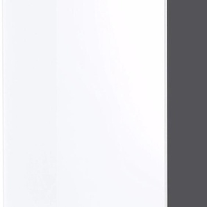 Hängeschrank GERMANIA Pescara Schränke Gr. B/H/T: 39 cm x 69 cm x 27 cm, 1 St., weiß (graphit, glas) Badmöbelserien Front mit Glasauflage