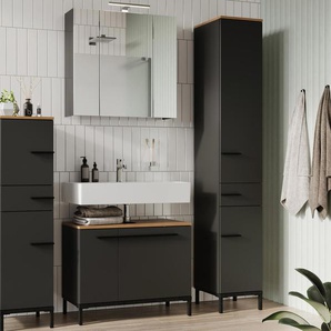 Hochschrank &quot;Yonkers&quot; - braun - Holz -