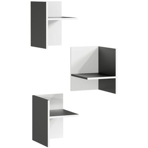Germania Inneneinteilung , Graphit, Weiß , 3 Fächer , 27x37x35 cm , Arbeitszimmer, Bürozubehör