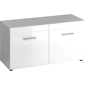 Schuhbank GERMANIA Adana Sitzbänke Gr. B/H/T: 95 cm x 52 cm x 40 cm, weiß (weiß hochglanz) Schuhschrank Schuhbänke und Schuhtruhen Sitzbänke Breite 95 cm