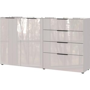 GERMANIA Sideboard Oakland, in 2 Breiten, Fronten und Oberboden mit Glasauflage