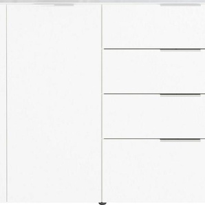 GERMANIA Sideboard Oakland, in 2 Breiten, Fronten und Oberboden mit Glasauflage