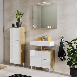 Waschbecken-Unterschrank »Mauresa« - braun - Holz -