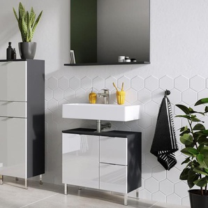 Waschbecken-Unterschrank »Mauresa« - chrom - Holz -