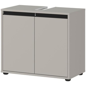 Germania Waschbeckenunterschrank, Grau, Metall, 1 Fächer, einzeln stellbar, 63x55x34 cm, stehend, Badezimmer, Badezimmerschränke,