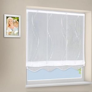 Gerster Collection Raffrollo weiß-silber, 120 x 170 cm GLO708303974