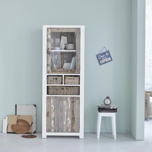 Geschirrschrank aus massivem recyceltem Holz 70 cm