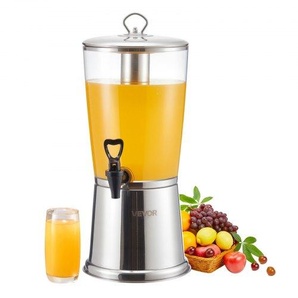 Getränkespender (1 x 8 L) für Partys Saftspender (aus Edelstahl + Kunststoff) mit tropfsicherem Zapfhahn Wasserspender für Restaurants Partys, Limonade Eistee selbstgemachte Getränke Spender BXGYLFPQBXGSY3S22001V0